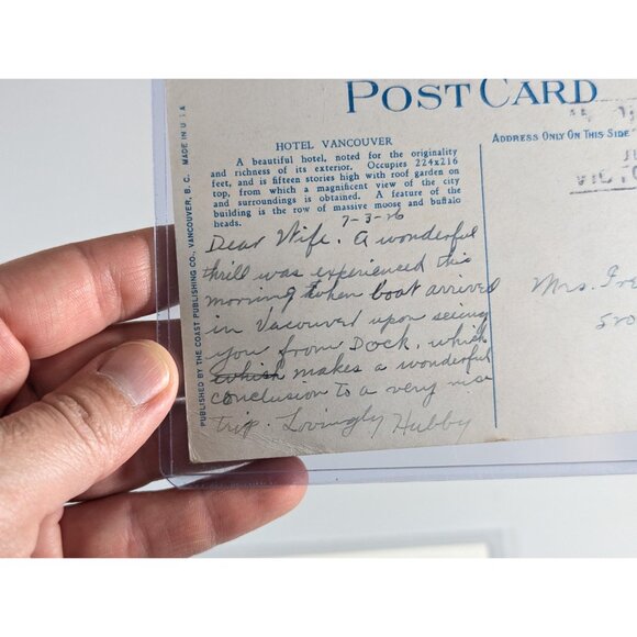 Vintage Vancouver B.C. Canada postcards, antique Edwardian travel ephemera - Picture 4 of 8